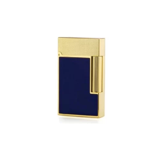 S.T. Dupont Ligne 2 Microdiamond Head Yellow Gold And Matt Navy Blue Lacquer Lighter main