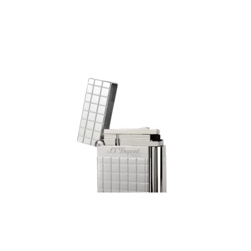 S.T. Dupont Ligne 2 Plaid silver lighter detail 1