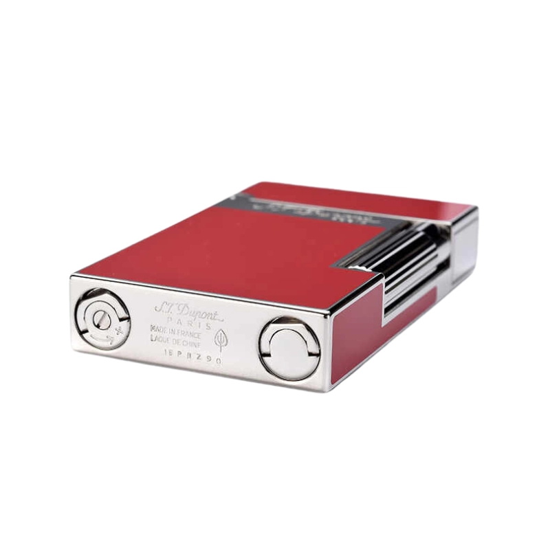 S.T. Dupont Ligne 2 Red Lacquer Palladium Lighter 3